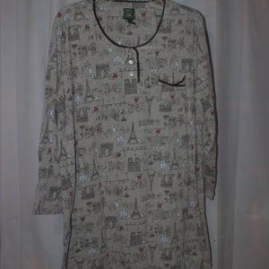 Laura Ashley Paris Night Shirt Size 1X
